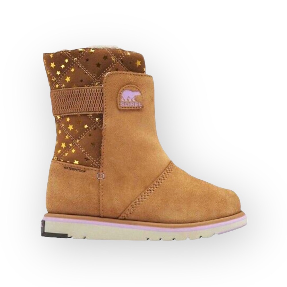 Sorel ✪ Rylee Star Waterproof Suede Fleece Lined Boot ✪ Elk Tan ✪ 37 EU 6.5M 7M - Picture 1 of 16